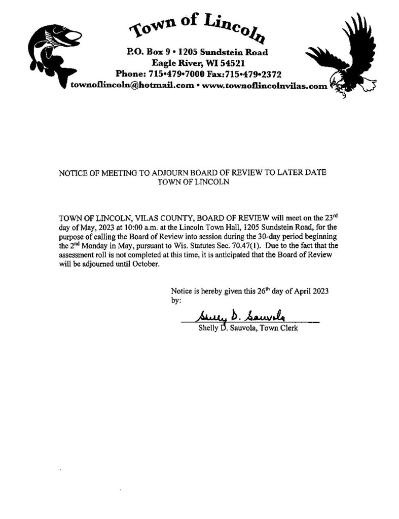 notice-of-meeting-to-adjourn-board-of-review-to-later-date-town-of